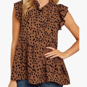 Casual leopard top 2XL